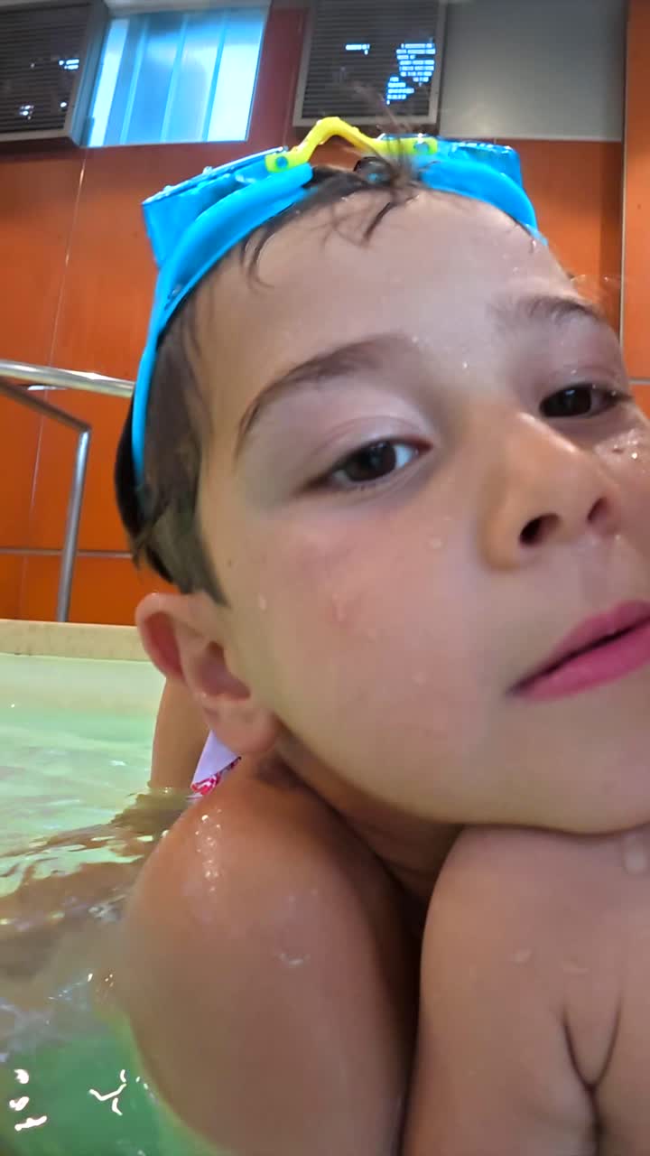 Kids and Mom in the Swimming Pool