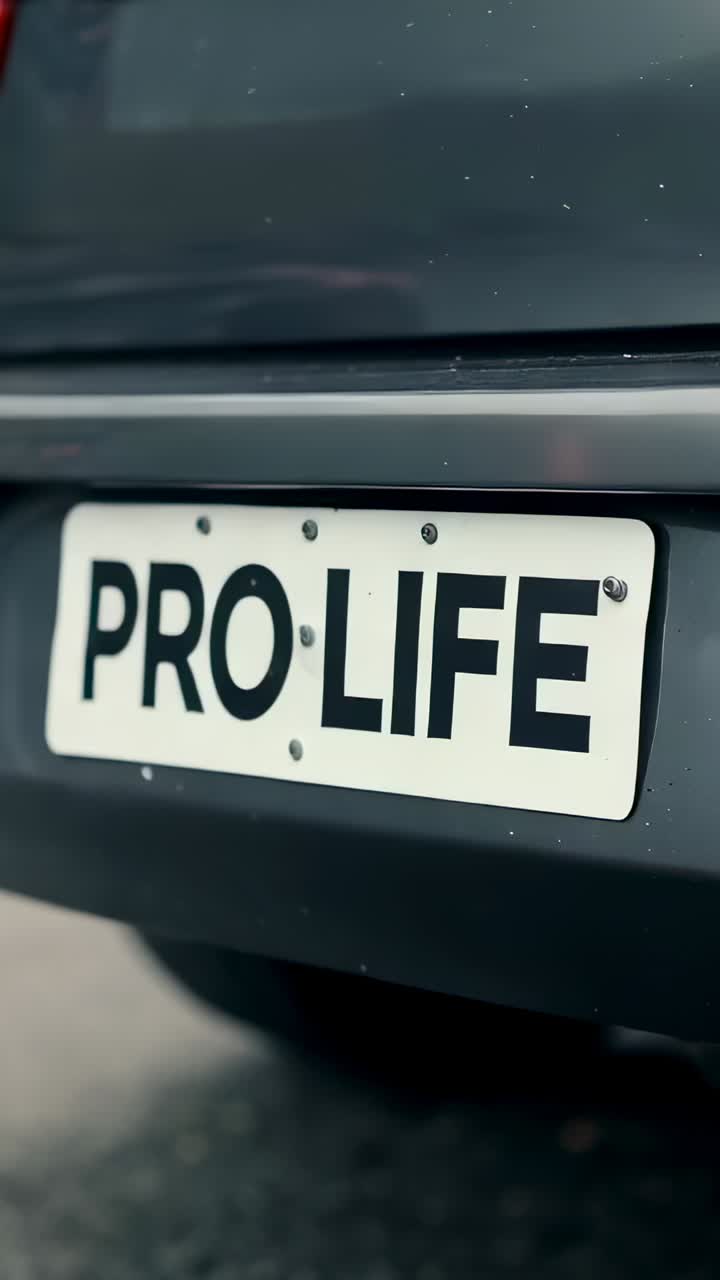 Video verticale: camera in movimento che mantiene la targa posteriore centrata nel parcheggio, mostrando PRO LIFE