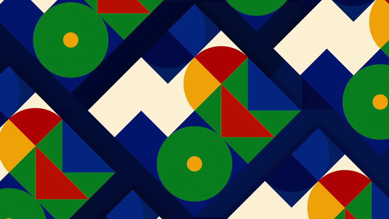 Abstract Geometric Pattern with Colorful Shapes