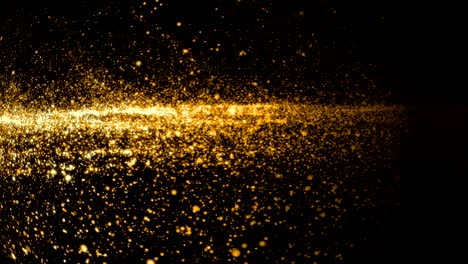 gold sky. abstract stardust smokey wave particles. nano dynamic flow with 3d particles. smoky dynamic wavy effect