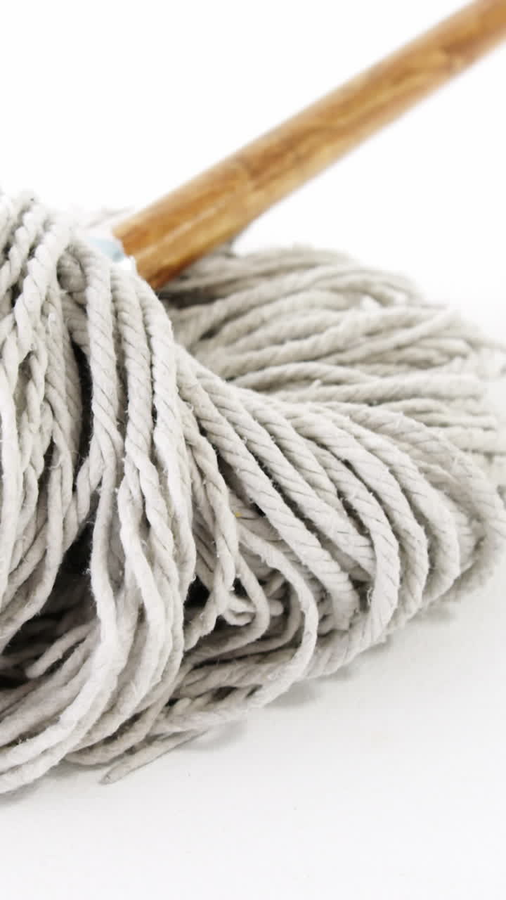 primer plano del trapeador de suelo