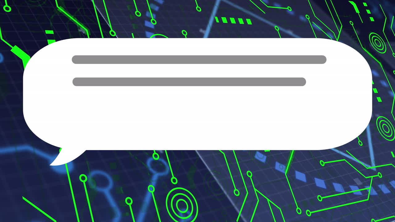 컴퓨터 회로판을 통해 데이터 처리의 애니메이션
