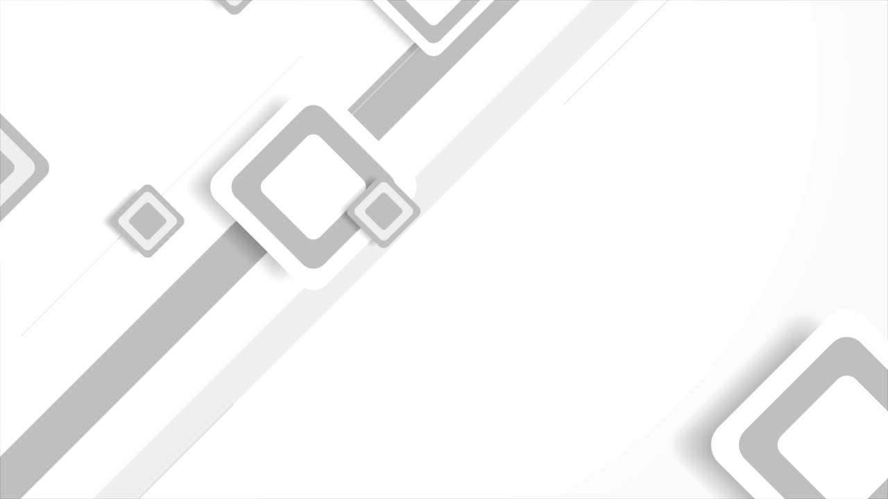 Abstract grey geometric paper squares video animation