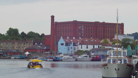 underfall yard and b bond warehouse at bristol harbour in england, uk