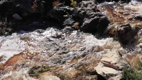 mountain streams flowing down valley