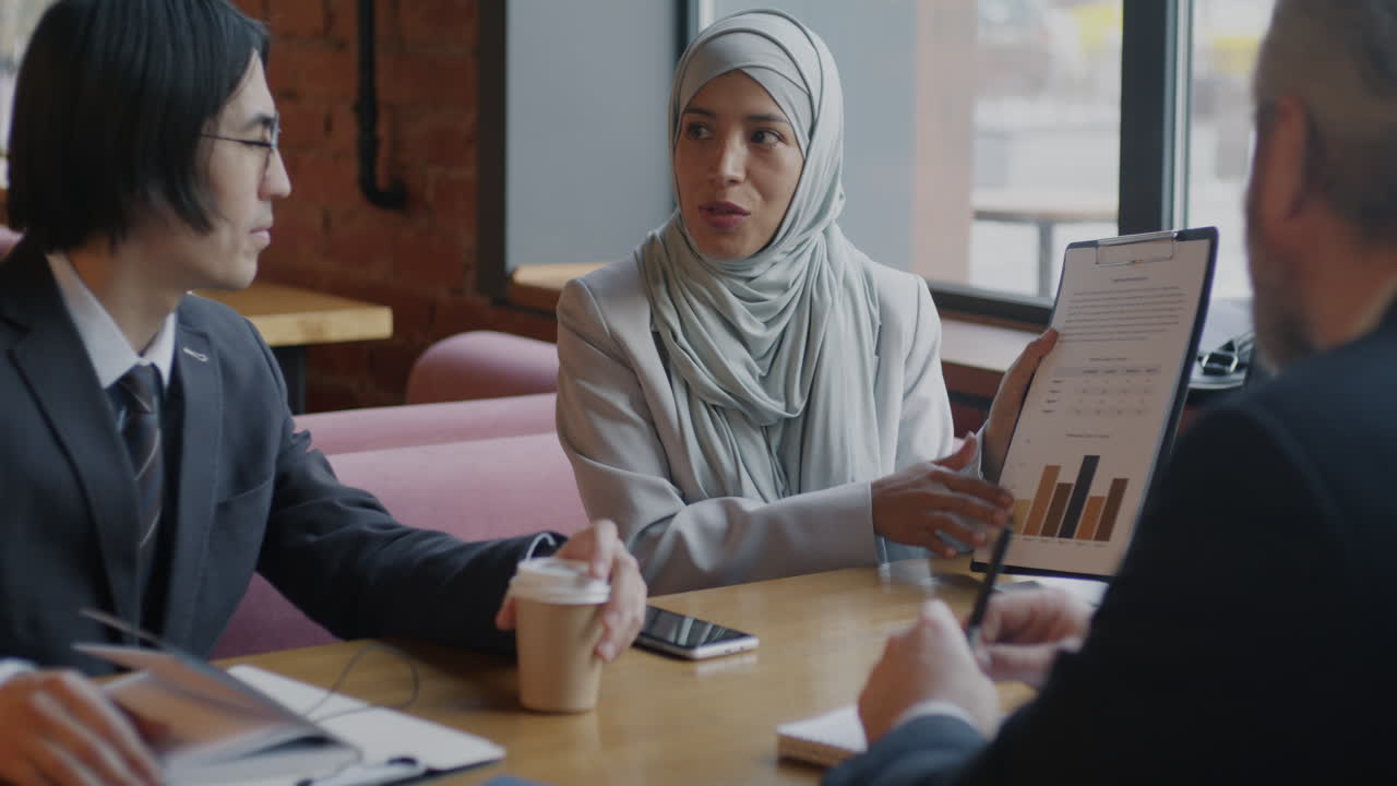reunión de negocios en un café