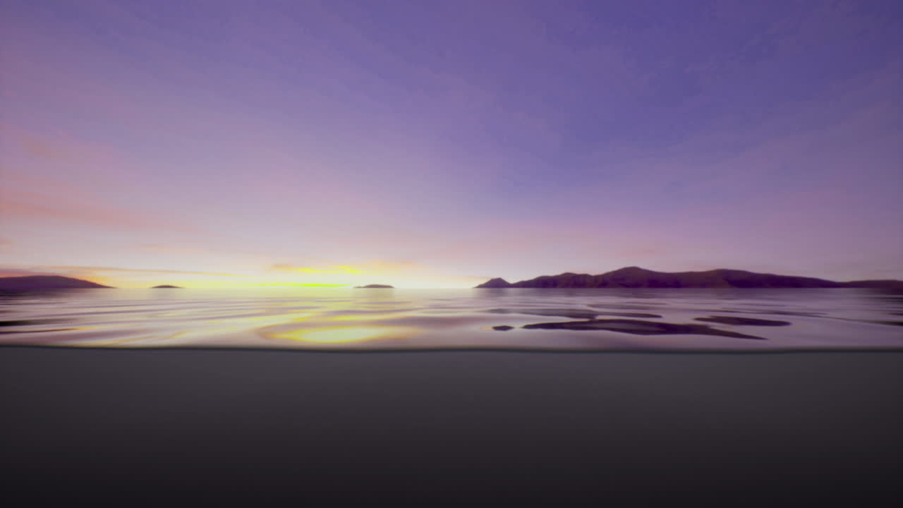 Serenity at dusk along a tranquil coastline with gentle waves