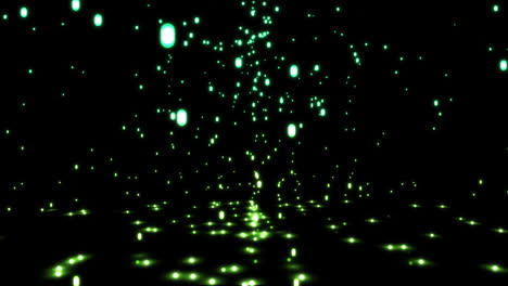las chispas verdes que caen