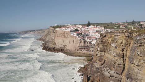 beautiful long waves at west coast of portugal