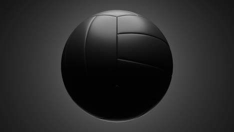 black volleyball isolated on gray background.