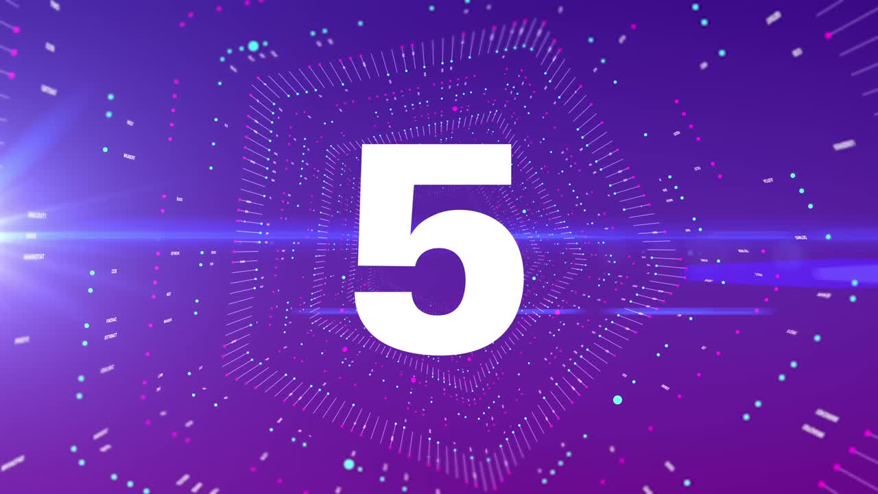 Counting down from ten on tech background