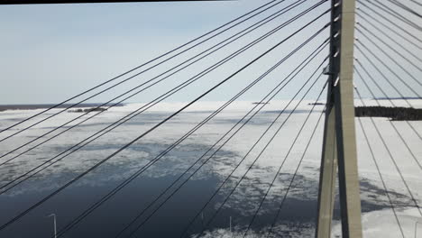 tilt up aerial, pillar of cable stayed suspension bridge