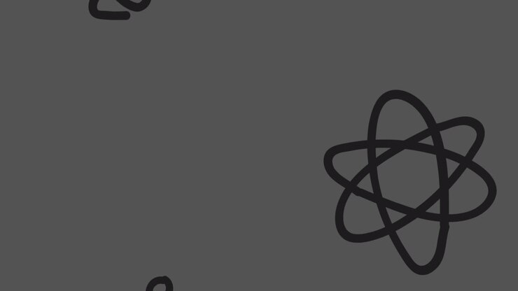 Animation of falling molecules over dark background