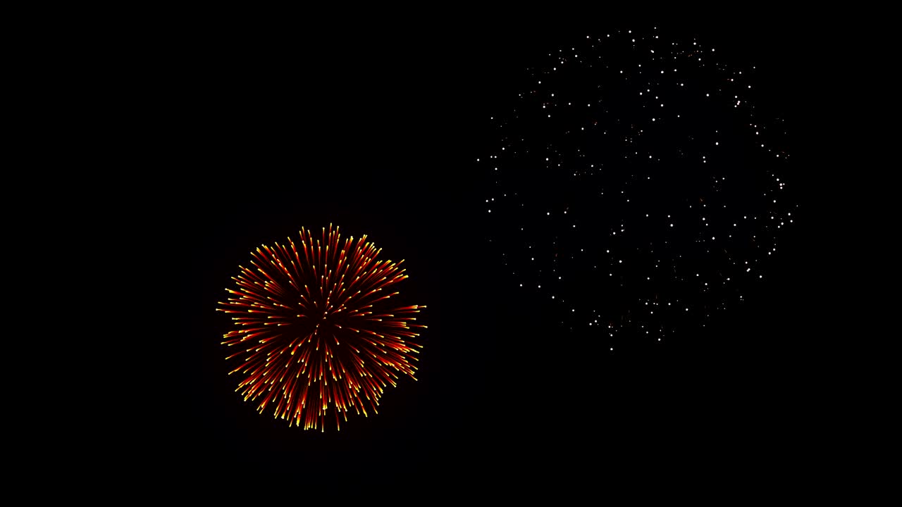 Fireworks Display On Magical Colorful fireworks exploding in the night sky. Celebrations and events in bright colors.