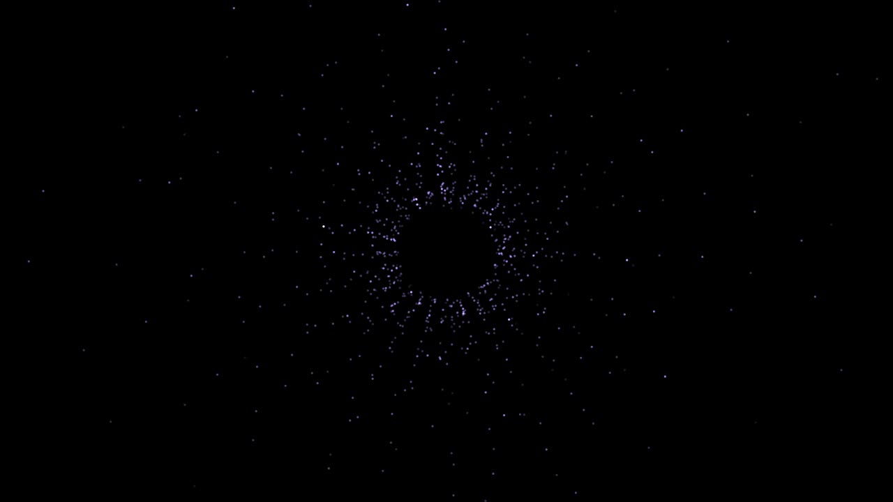 추상적인 반이는 점과 함께 터널에서 원활한 루프 모션 그래픽. 검은 바탕에 미래의 루프 애니메이션