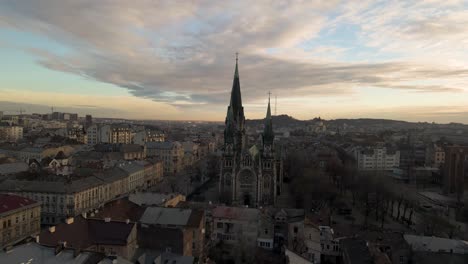 Golden-sunset-over-Lviv,-Ukraine