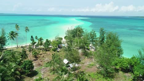 An-Aerial-View-Shows-Palm-Trees-And-The-Serpentine-Sandbank-Of-Snake-Island-Indonesia-1