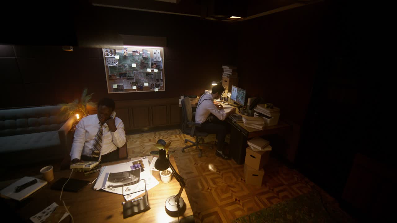 Detectives Working Late Night