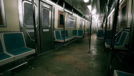 empty subway car interior