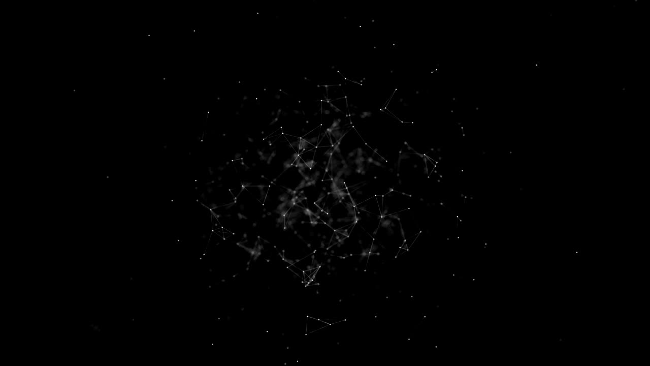 datos digitales de computadora y líneas triangulares de conexión a la red