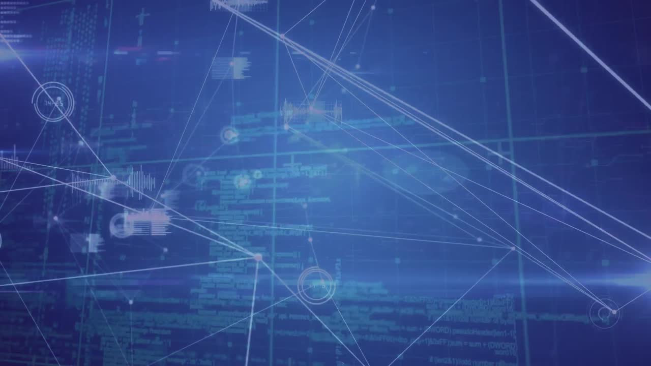 animación de la red de conexiones a través del procesamiento de datos