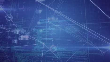 animation of network of connections over data processing