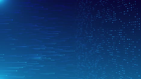 dynamic animation blue particles toward digital walls creating immersive flow of energy datainspired