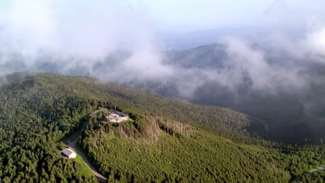 aerial high above mt mtichell nc, north carolina, mount mitchell