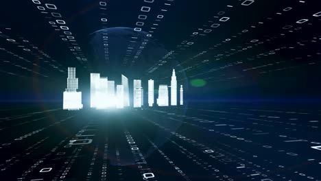 smart city, digital world, global communication network concept. 6g business graph. global business.