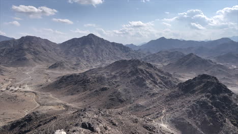 Luftpanoramaaufnahme-Der-Wüstenberge-Tagsüber