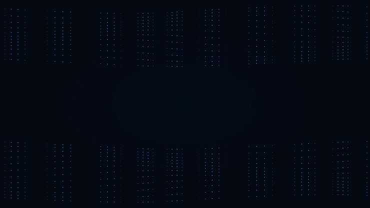 Abstract Digital Background with Pulsing Blue Light Dots