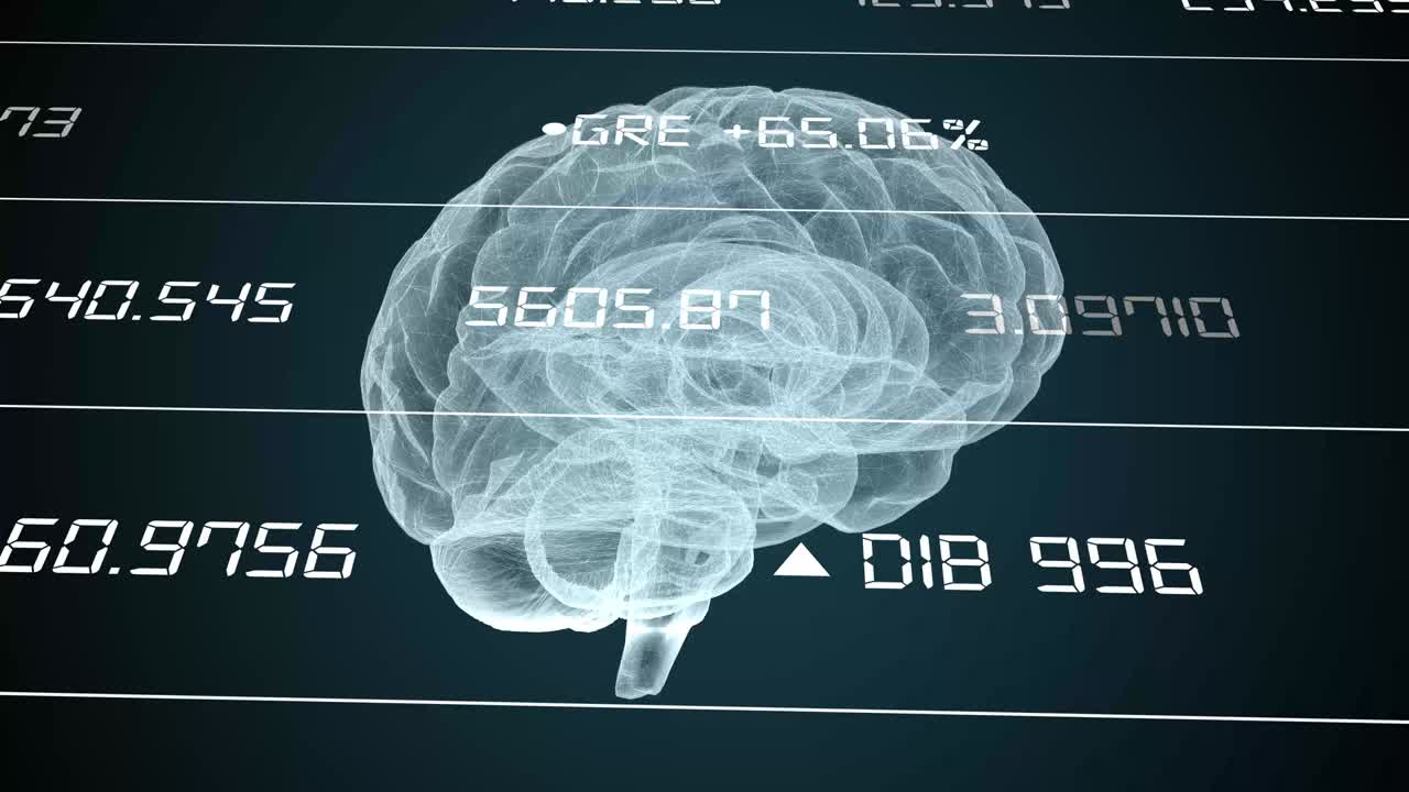Data and report statistics, animation with graph diagrams.