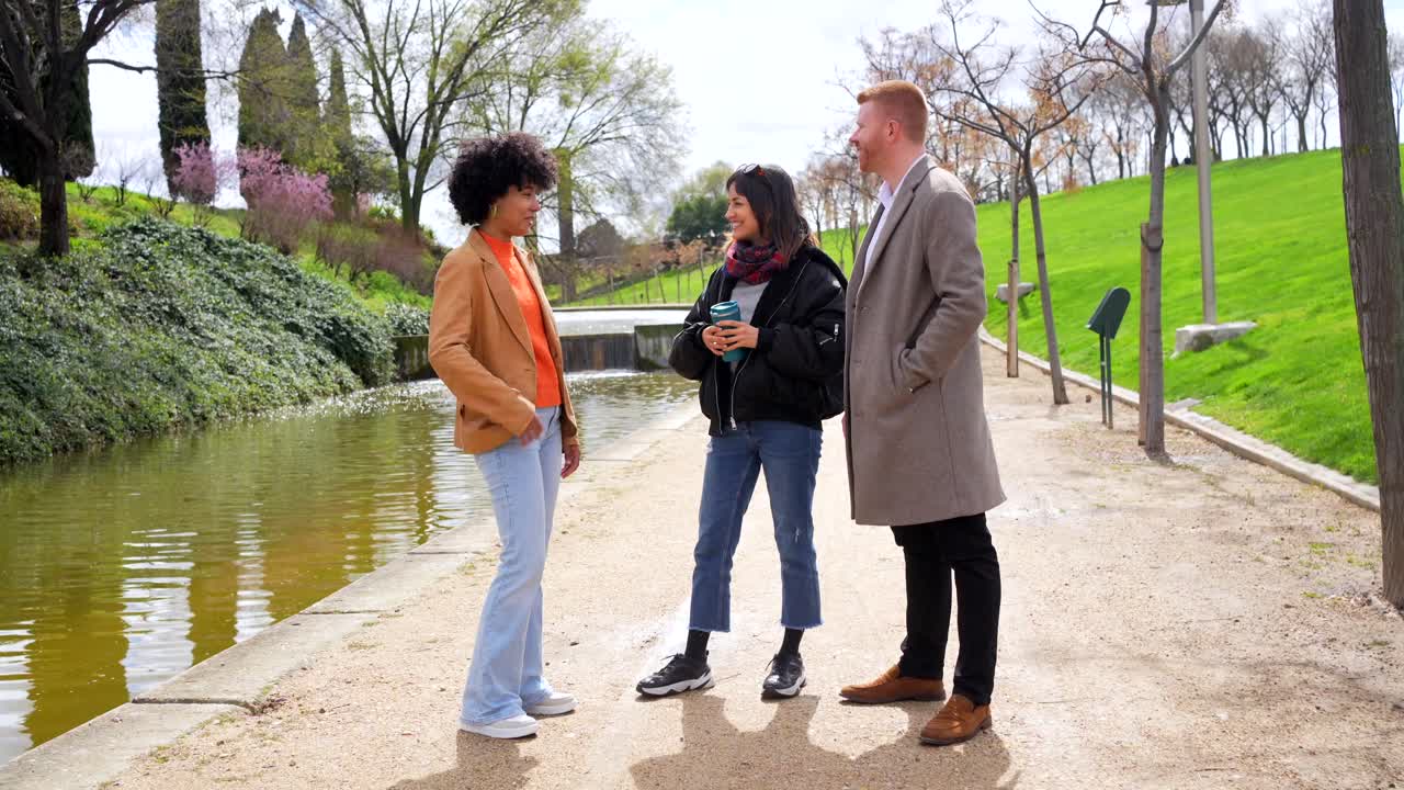 People Conversing in a Park