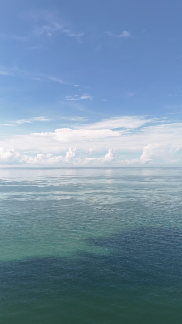 Aerial View of the Sea and the Clouds in La Gi