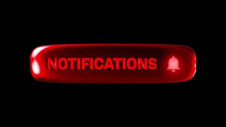 Animated Red Notifications Button with Bell Icon