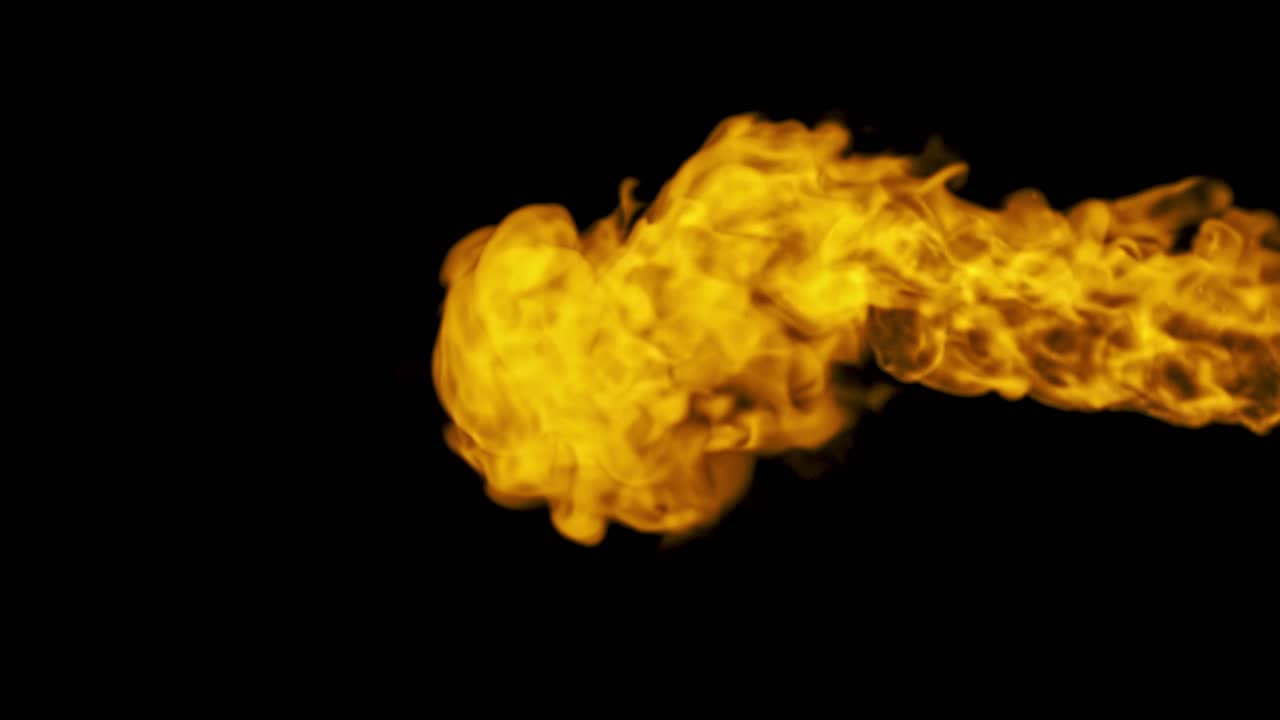 impresionante toma a cámara lenta, sea testigo del gracioso movimiento de una impresionante bola de fuego a medida que se mueve a través del marco con belleza hipnotizante