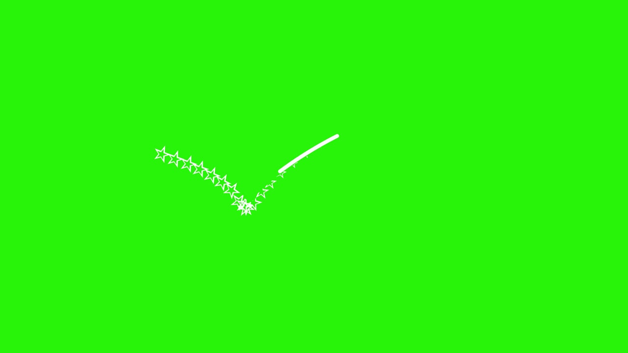 Short line and shapes animation effects elements on green screen chroma key
