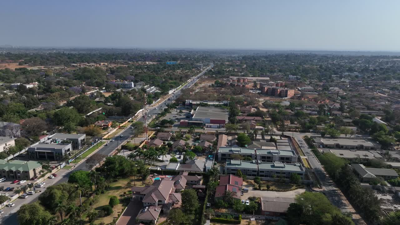 Vista aerea di Lusaka, la capitale dello Zambia