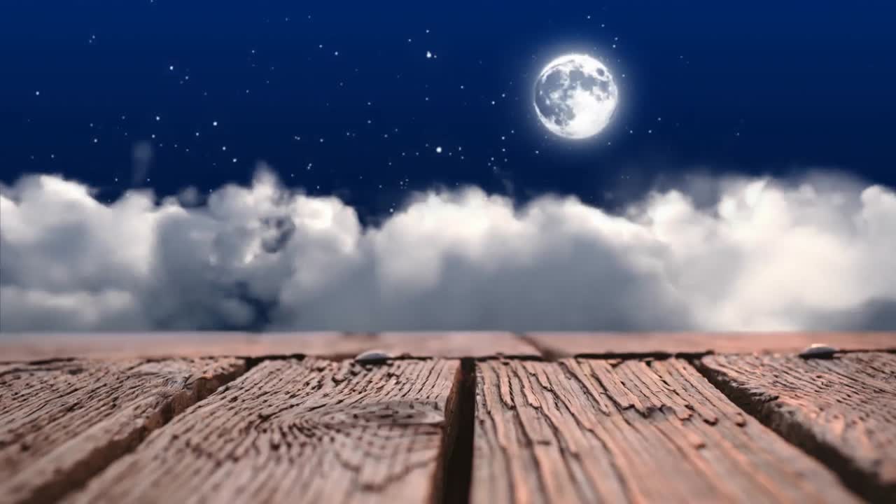 Wooden raft soaring through the sky