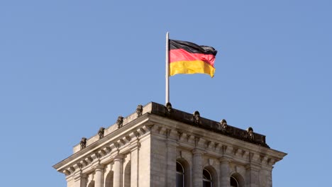 german flag flying in wind