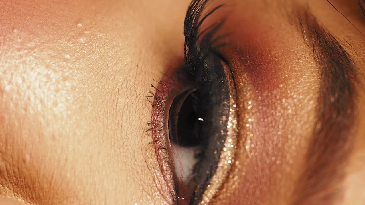 Close-up of eye makeup
