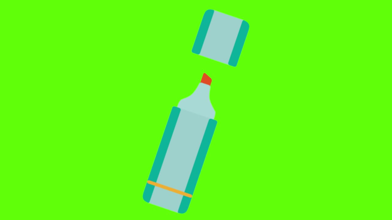 ícone de um destacador vermelho na tela verde