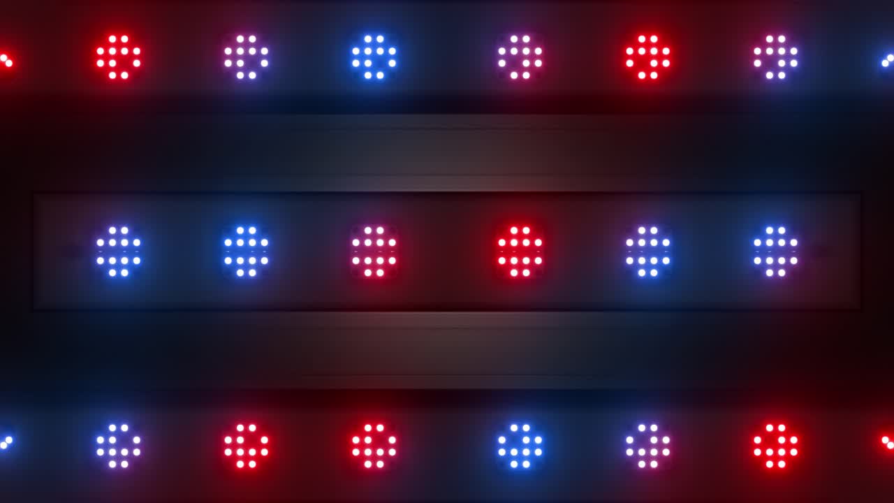 Red and Blue LED Light Display Pattern