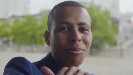 Handsome-African-American-man-talking-to-camera.