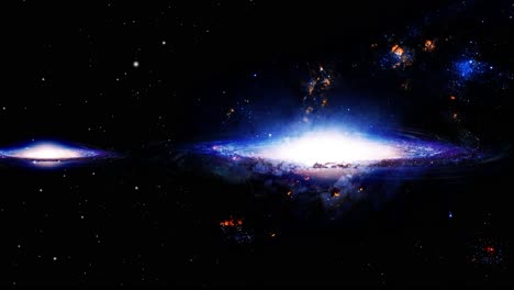 Zwei-Zwillingsgalaxien-Im-Universum