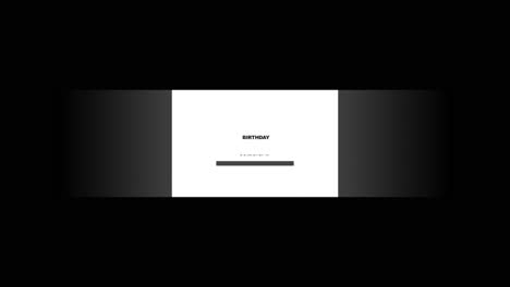 happy birthday on black minimalism pattern