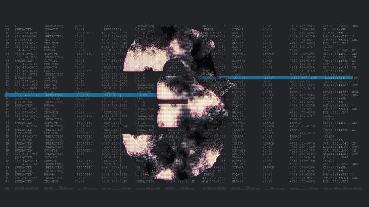 Animation of euro symbol over data processing