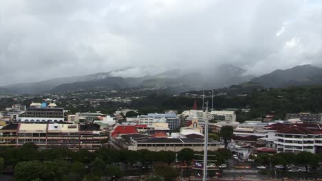 cityscape of papeete, modern capital city of french polynesia - tahiti island