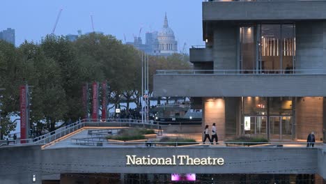 it's time to enter the national theatre, london, united kingdom