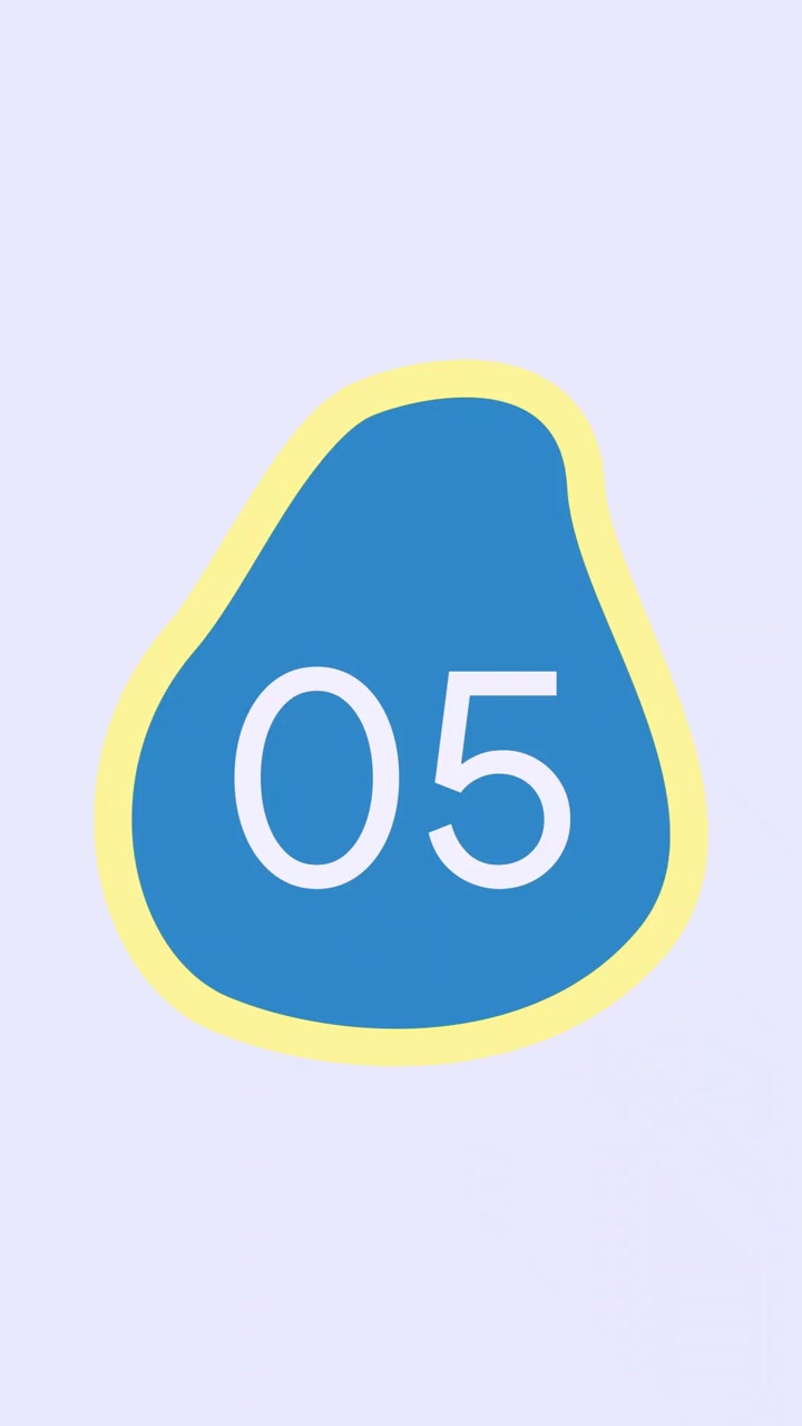 Minimalist Countdown Timer with Blue and Yellow Graphic